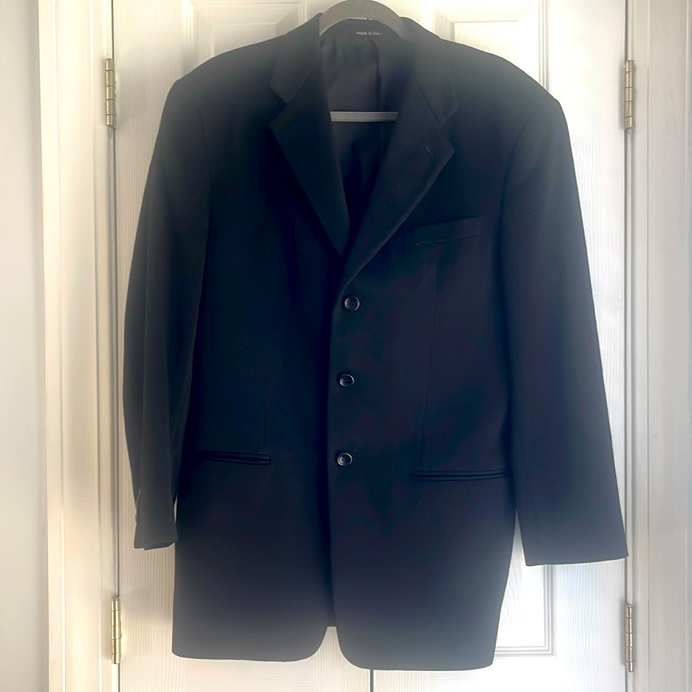 ARMANI COLLEZIONI CASHMERE BLACK BLAZER JACKET 40R PRISTINE CONDITION ITALY